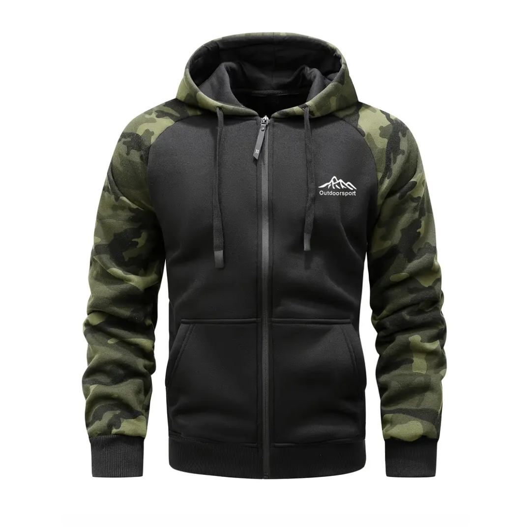 Herre Camo Fleece Hoodie – Varm & Komfortabel – Vinter & Efterår