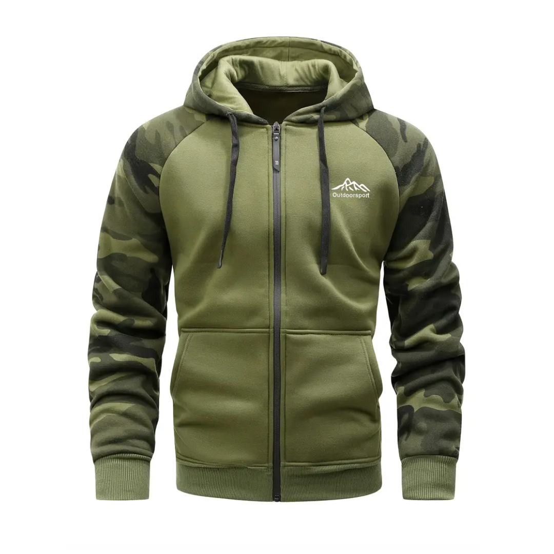 Herre Camo Fleece Hoodie – Varm & Komfortabel – Vinter & Efterår