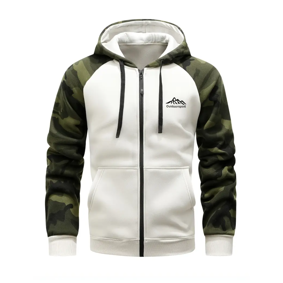 Herre Camo Fleece Hoodie – Varm & Komfortabel – Vinter & Efterår