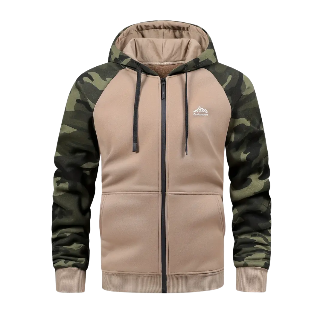 Herre Camo Fleece Hoodie – Varm & Komfortabel – Vinter & Efterår