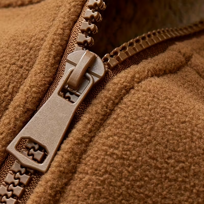 Herre Vinterjakke – Fleece – Fuld Lynlås med Hætte