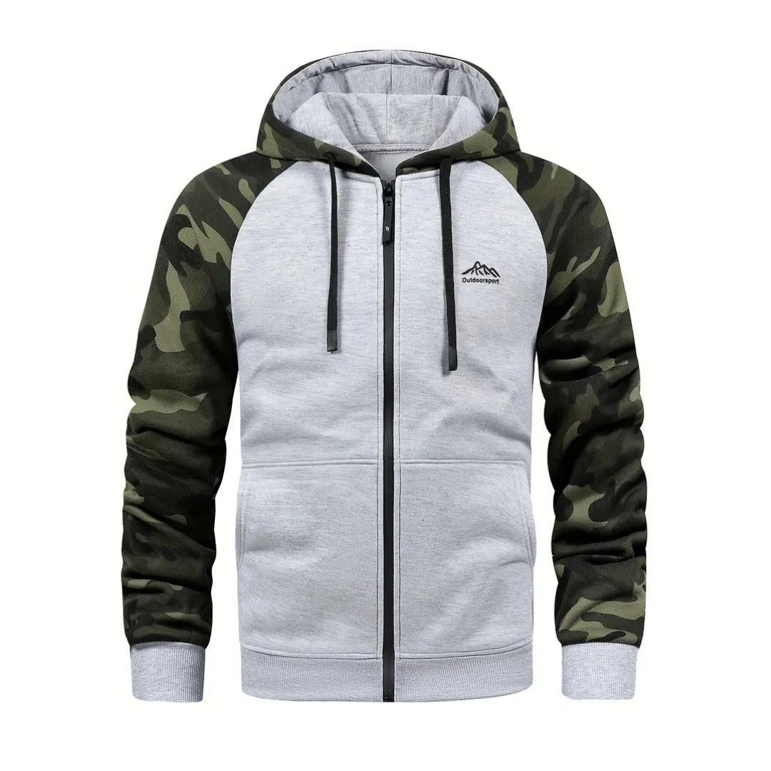 Herre Camo Fleece Hoodie – Varm & Komfortabel – Vinter & Efterår