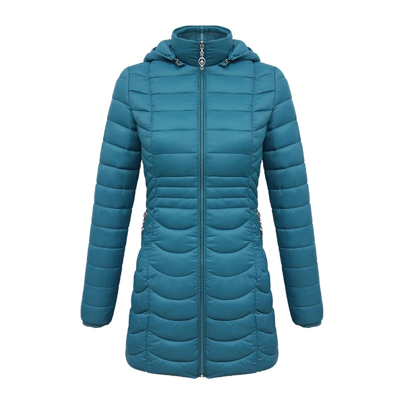 Parka jakke dame taljeret silhuet