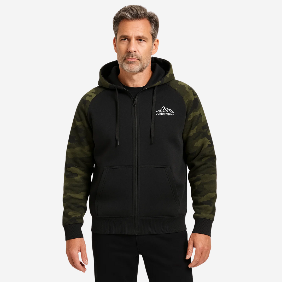 Herre Camo Fleece Hoodie – Varm & Komfortabel – Vinter & Efterår
