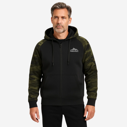 Herre Camo Fleece Hoodie – Varm & Komfortabel – Vinter & Efterår