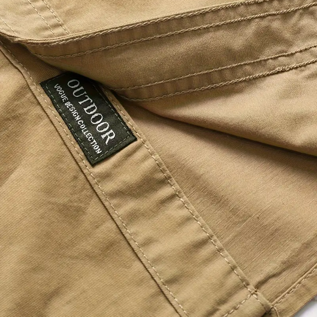 Herre Klassisk Outdoor Skjorte - 100% Bomuld & Multi-Lomme Design