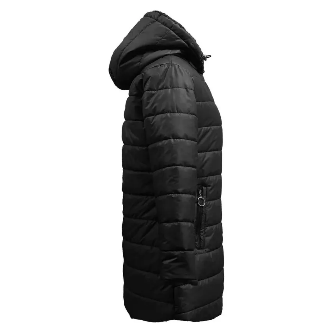 Dame Vinterjakke – Lang Varm Parka – med Pelsforing