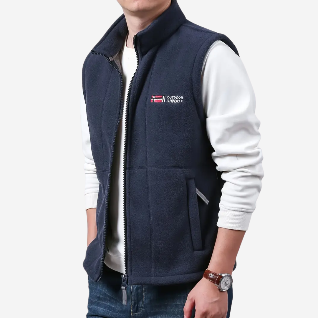 Herre Fleece Outdoor Bodywarmer – Foret – Efterår/Vinter