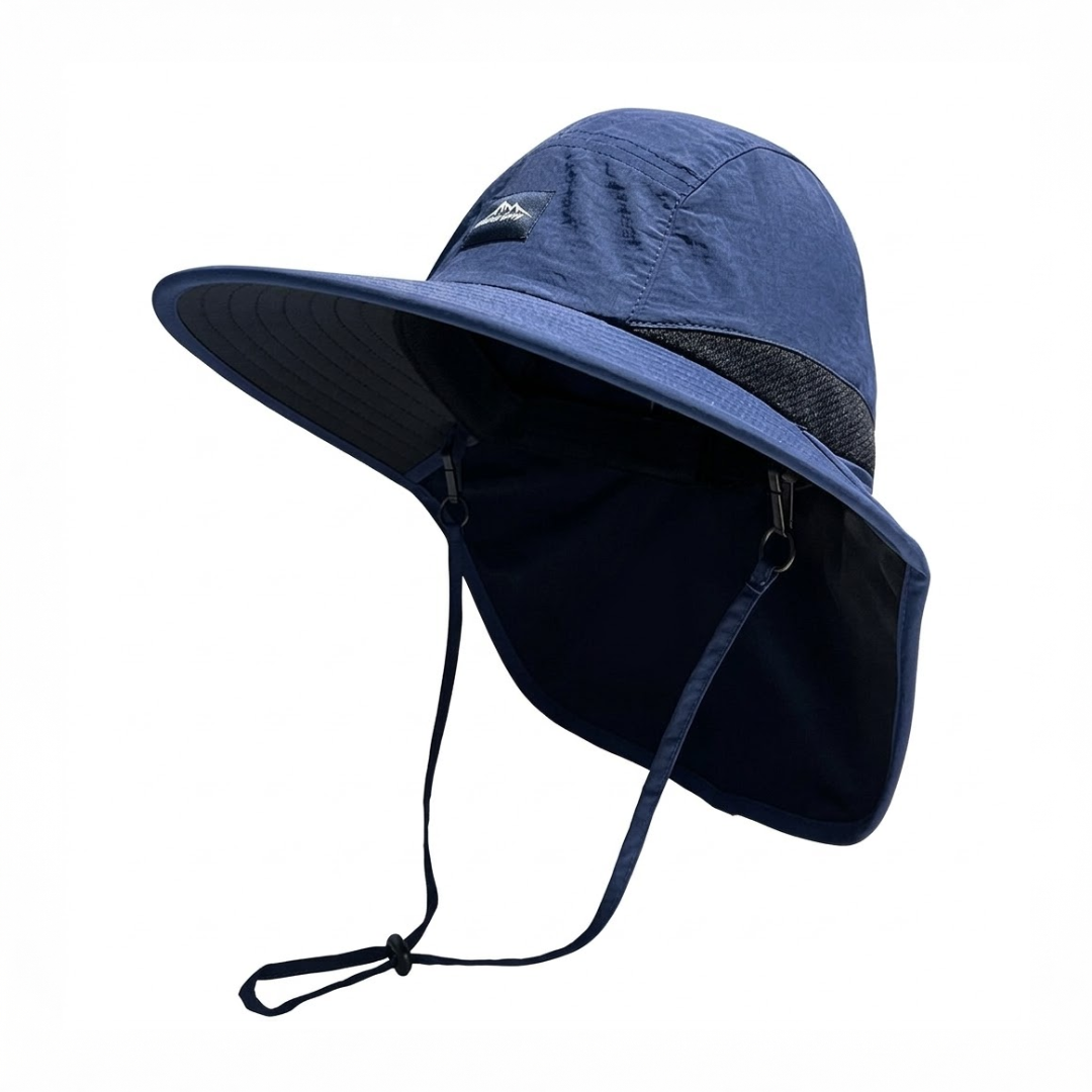 Unisex Solhat – Bred Skygge – Med Nakkebeskyttelse