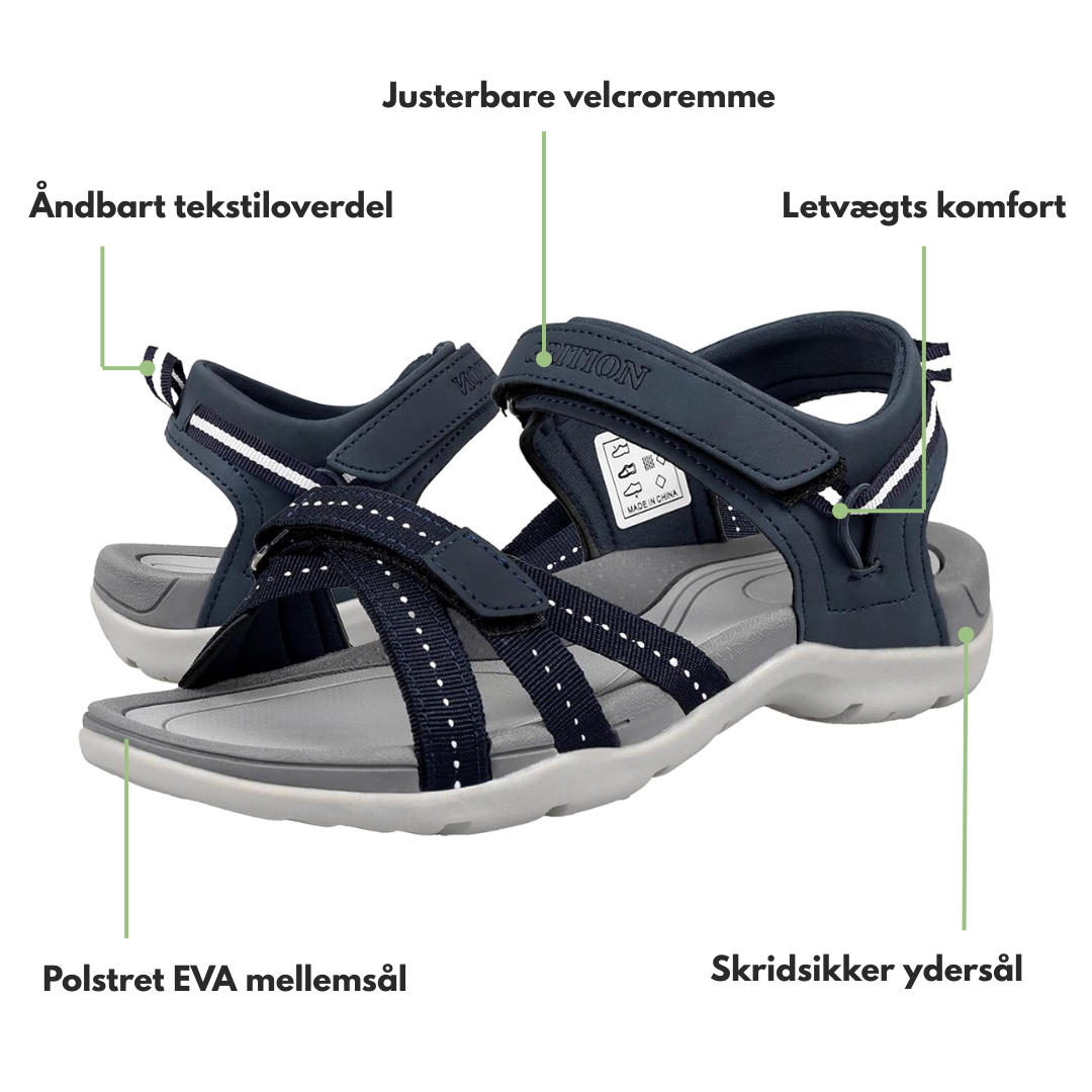 Dame Vandrersandaler – Letvægt – Skridsikre & Komfortable