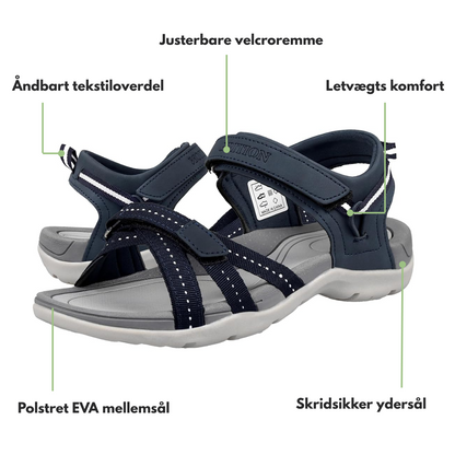 Dame Vandrersandaler – Letvægt – Skridsikre & Komfortable