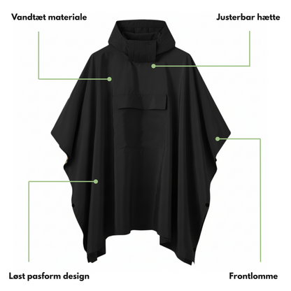 Vandtæt Regnponcho – Letvægt & Vindtæt – Unisex