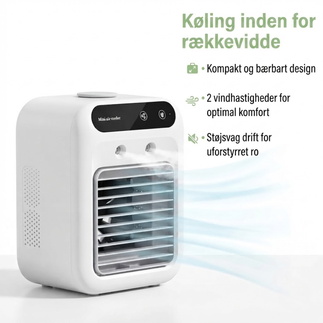 Bærbar Aircondition - Luftkøler - Køling til Varme Sommerdage
