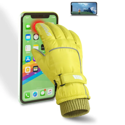 Dame Thermo Skihandsker – Selvlysende – Touchscreen Kompatible