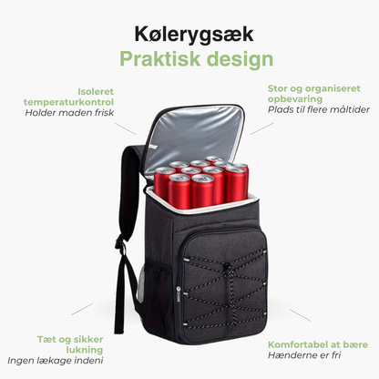 Isoleret Lunch Rygsæk – Stor Kapacitet – Praktisk Køletaske
