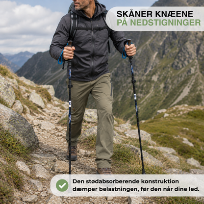 Vandrestave Ultralet – Justerbare med Anti-Shock og Wolframspids