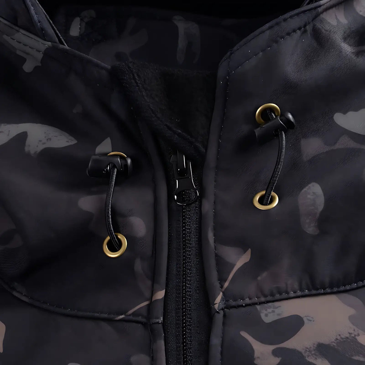 Softshell jakke herre khaki camouflage set forfra