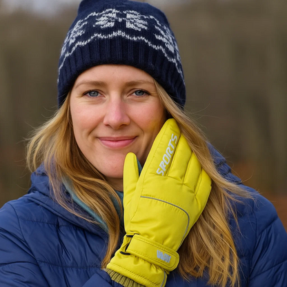 Dame Thermo Skihandsker – Selvlysende – Touchscreen Kompatible