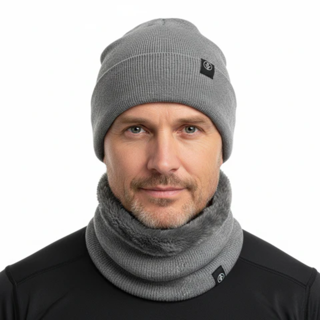 Vinterhue – Varm Tørklæde – Foret Strikket Sæt