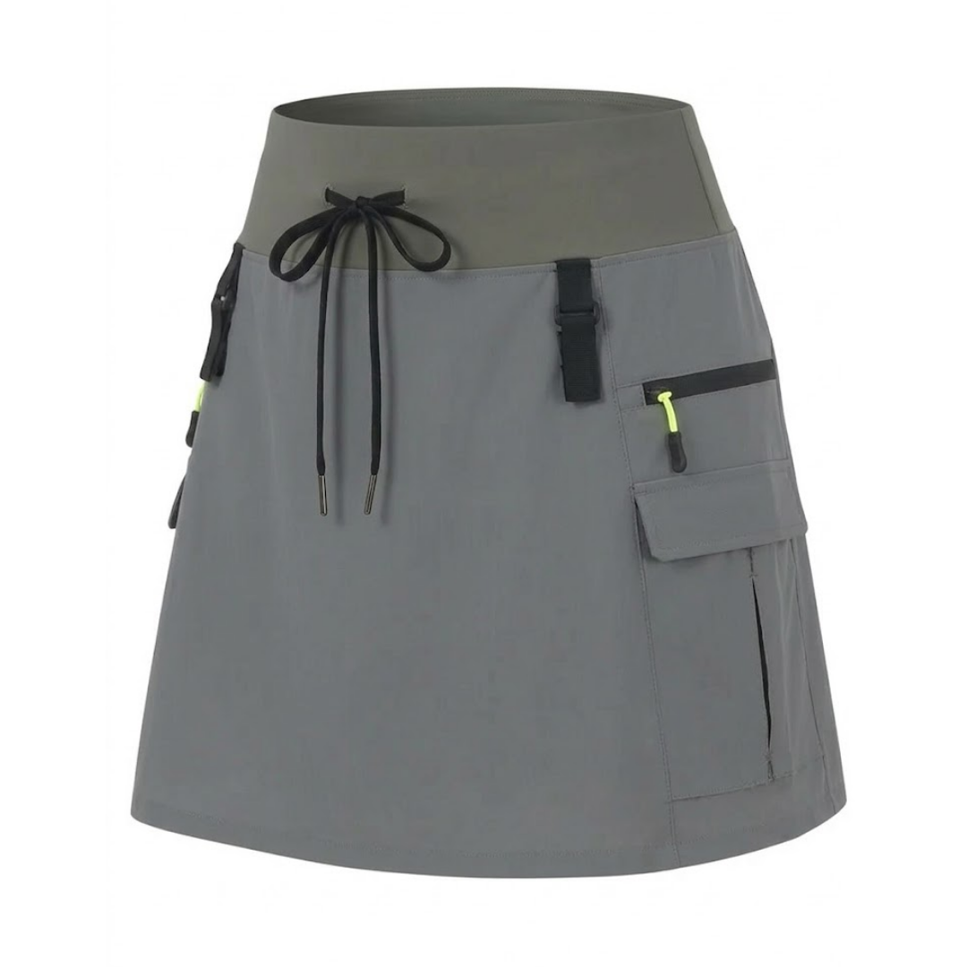 Dame Cargo Skort – Høy Midje – Innebygde Shorts