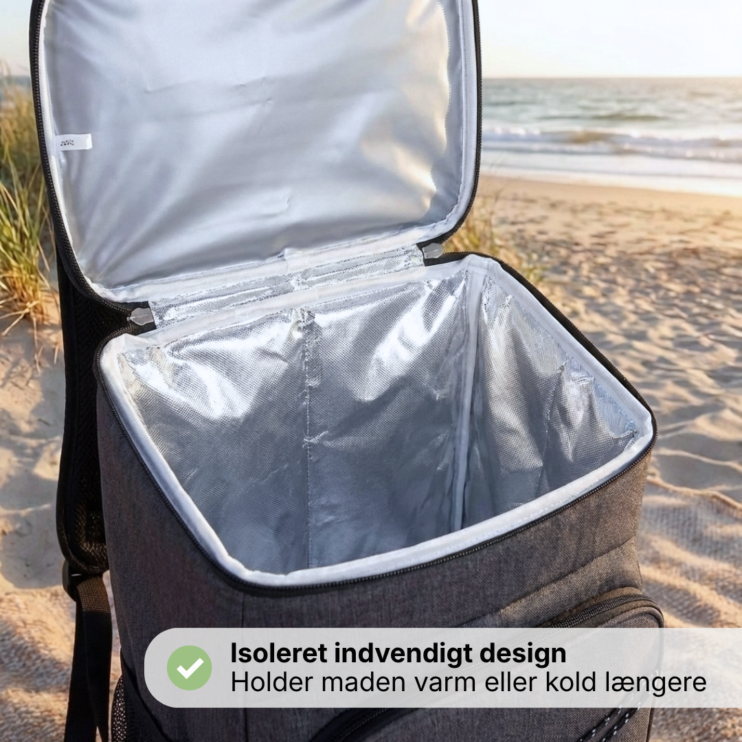 Isoleret Lunch Rygsæk – Stor Kapacitet – Praktisk Køletaske