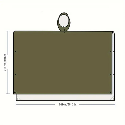 Letvægts Regnponcho – Vandtæt, Åndbar & Multifunktionel