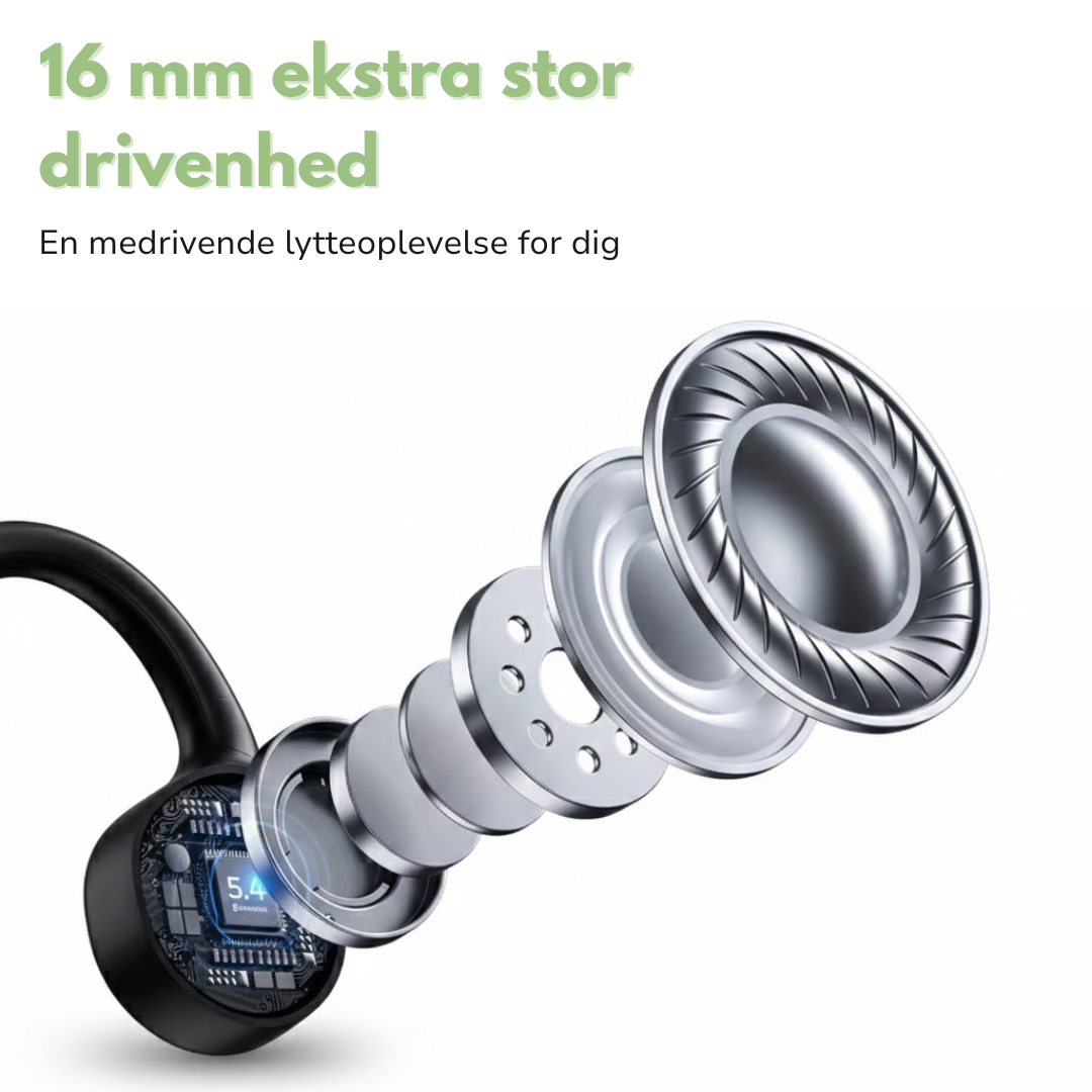 Open-ear trådløse høretelefoner – knogleledning – Bluetooth