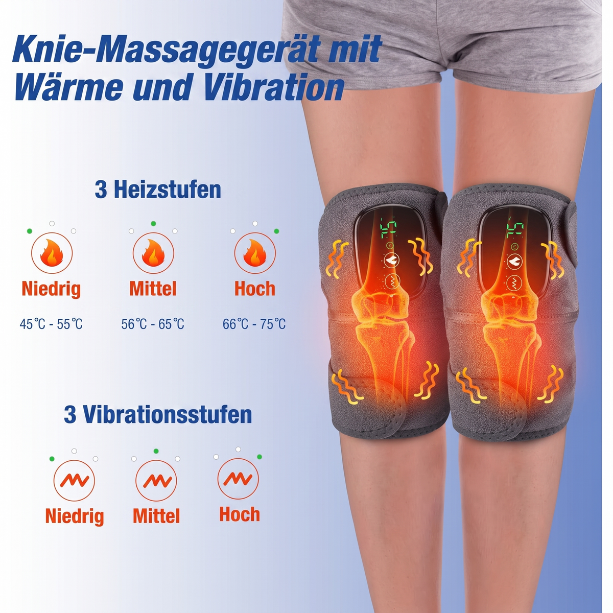 Massageapparat med remme til albue og skulder