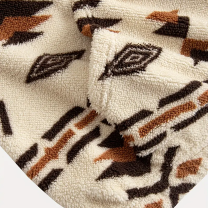 Herre Fleecegenser – Løs Passform – Tribal Print