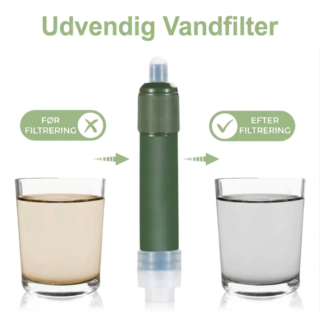 Vandfilter til Camping & Survival 4000L – Bærbart Nødvandfilter