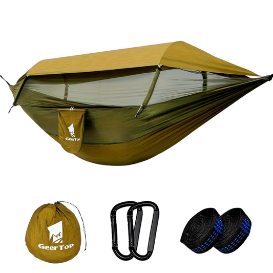 3-i-1 Utendørs Hengekøye – Myggnett – Solskjerm