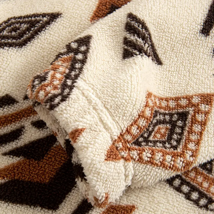 Herre Fleecegenser – Løs Passform – Tribal Print