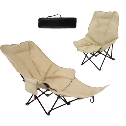 Justerbar Relaxstol – Sammenklappelig – Med Fodstøtte