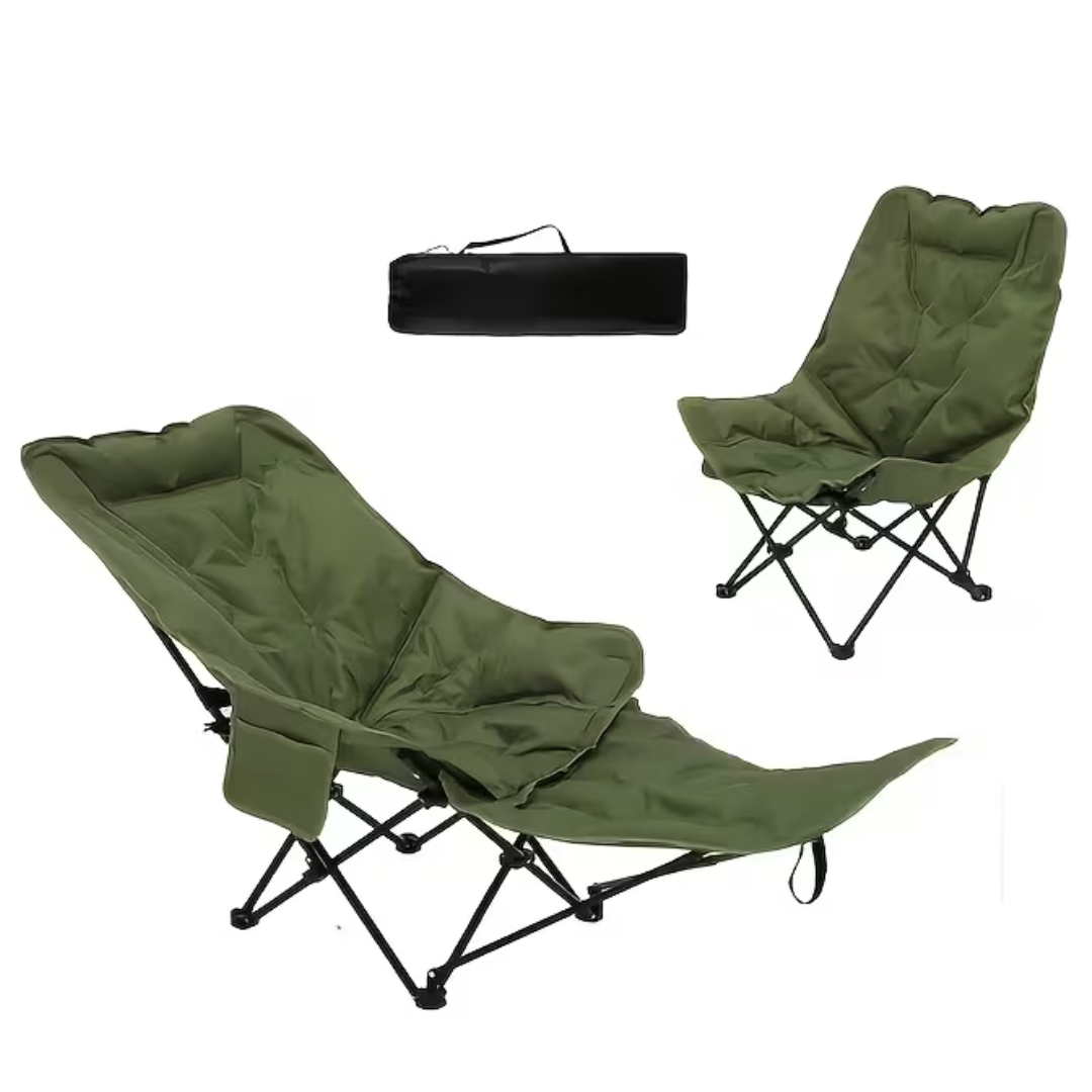 Justerbar Relaxstol – Sammenklappelig – Med Fodstøtte