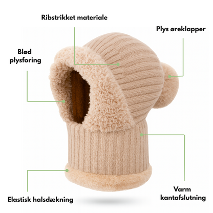 Dame Vinter Balaclava – Pasform – med Plys Øreklapper