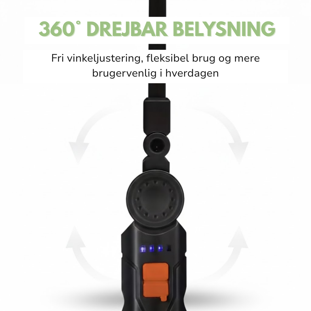 Genopladelig arbejdslampe – USB-C – magnetisk håndfri brug