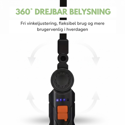 Genopladelig arbejdslampe – USB-C – magnetisk håndfri brug