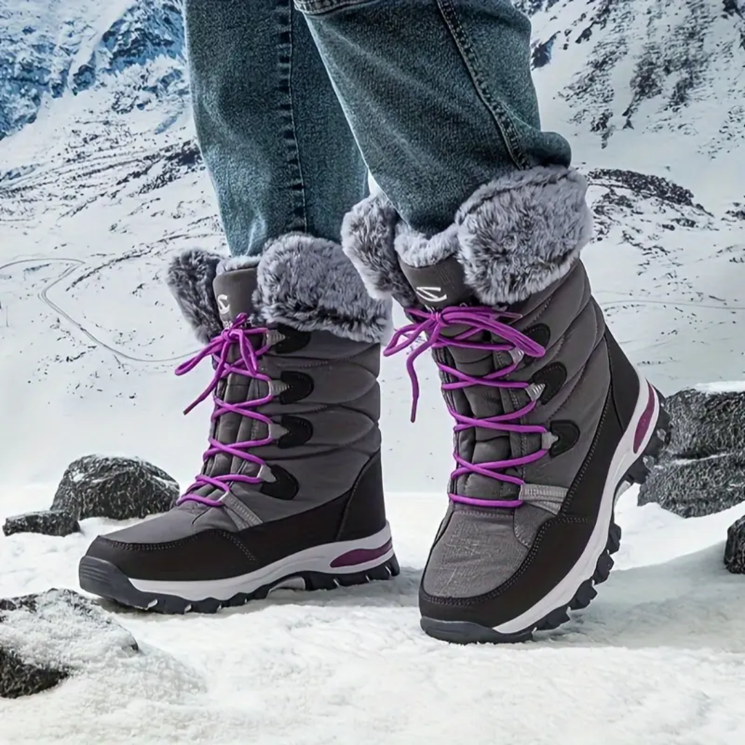 Dame Vinter Snowboots – Varm Foring – Halvhøj Stil
