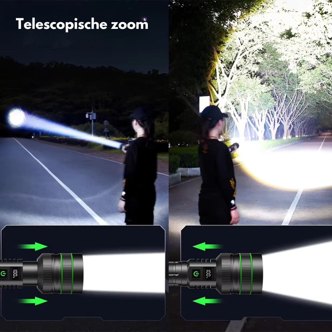 LED Zaklamp - Zoombaar 3 KM - Extreem Helder
