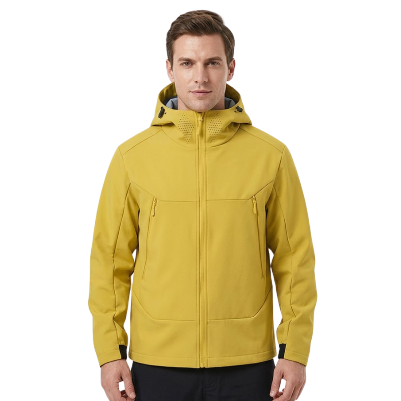 Softshell jakke herre i sort set bagfra