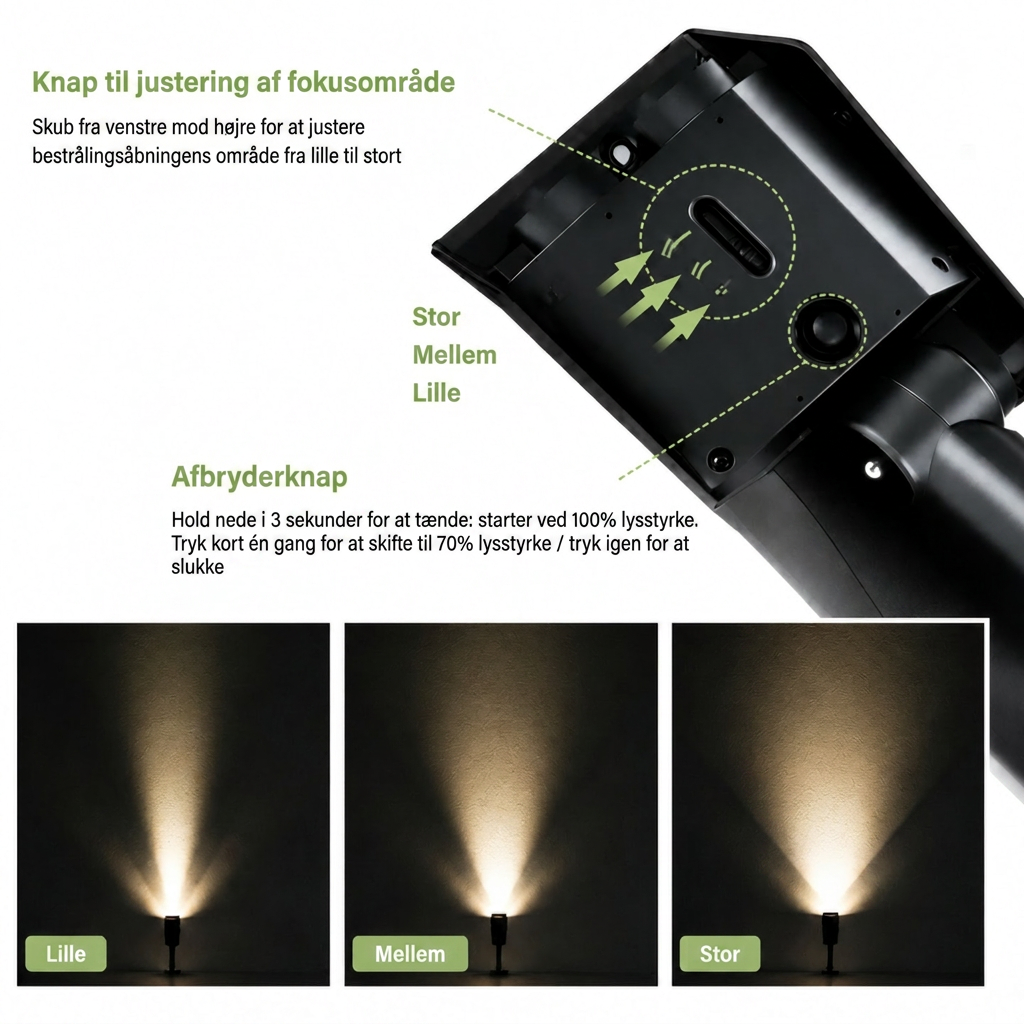Solar Lanterne med  LED-Lys – Fritstående