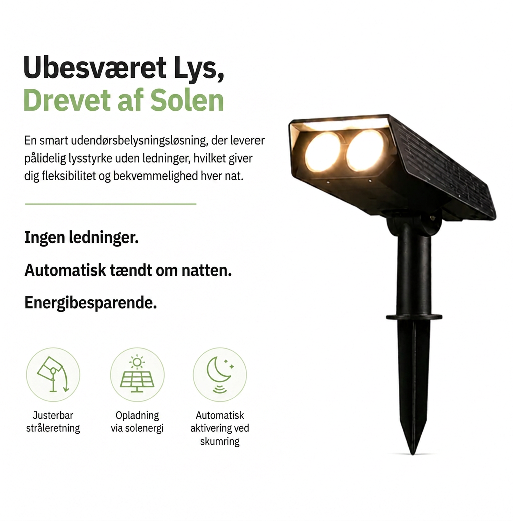 Solar Lanterne med  LED-Lys – Fritstående
