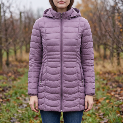 Parka jakke dame sort set forfra