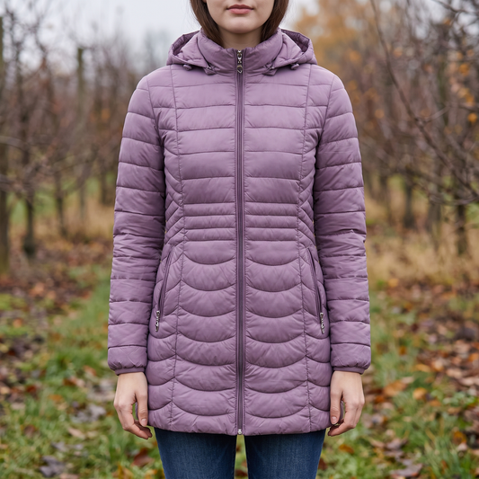 Parka jakke dame sort set forfra