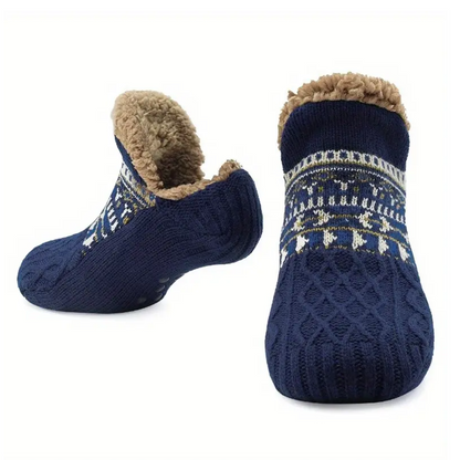 Thermo Strikkede Sokker – Skridsikre & Varme – Vinter Komfort