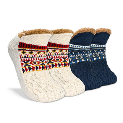 Thermo Strikkede Sokker – Skridsikre & Varme – Vinter Komfort