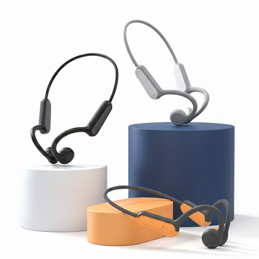 Open-ear sportshøretelefoner – knogleledning – lang batteritid