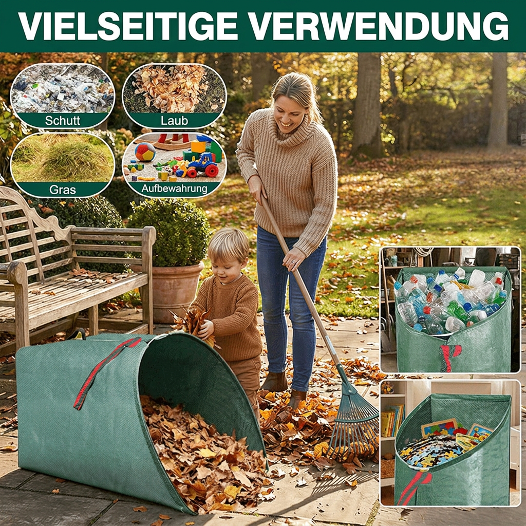 Bladopsamler - Foldbar Haveaffaldssæk - Fejebakke-Design