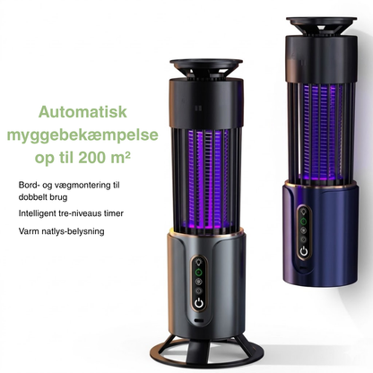 Elektrisk myggelampe UV – LED insektlampe, genopladelig til inde og ude