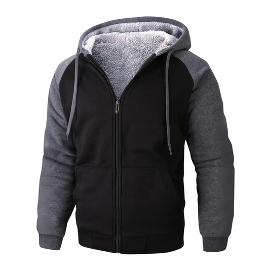 Herre foret hoodie – sherpa-foring – efterår/vinter